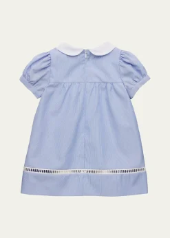 Florence EisemanGirl's Flower Embroidered Pincord Dress, Size 6M-24M