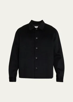 FRAMEMen's Double-Face Wool Overshirt
