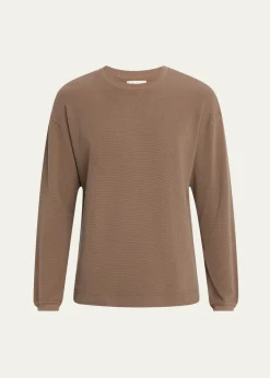 FRAMEMen's Cotton Waffle Textured Long-Sleeve T-Shirt