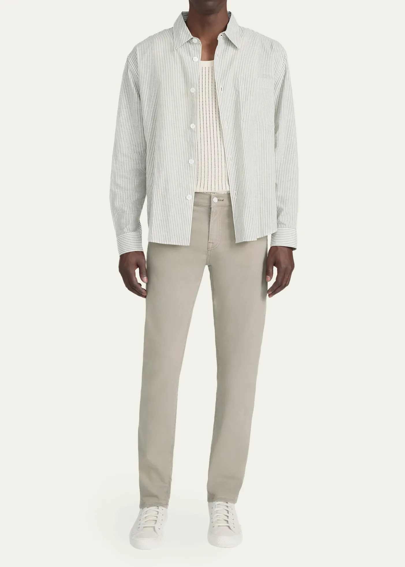 FRAMEMen's Striped Tencel-Blend Button-Down Shirt