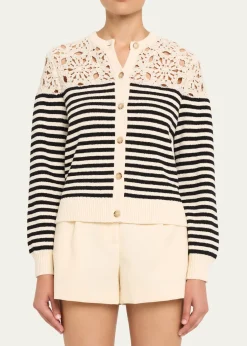 FRAMEThe Coastal Stripe Cardigan