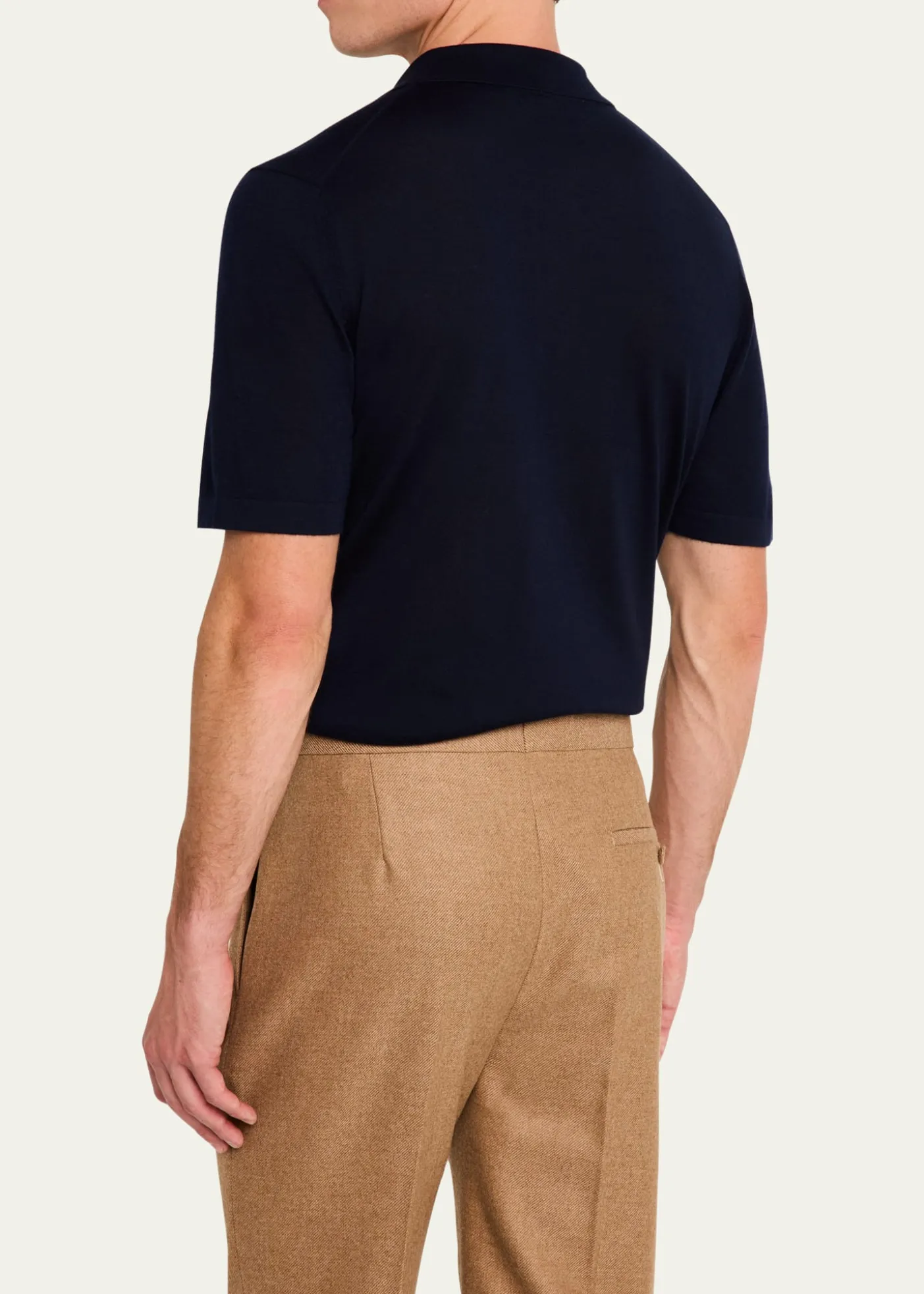Gabriela HearstMen's Stendhal Cashmere Knit Polo Shirt
