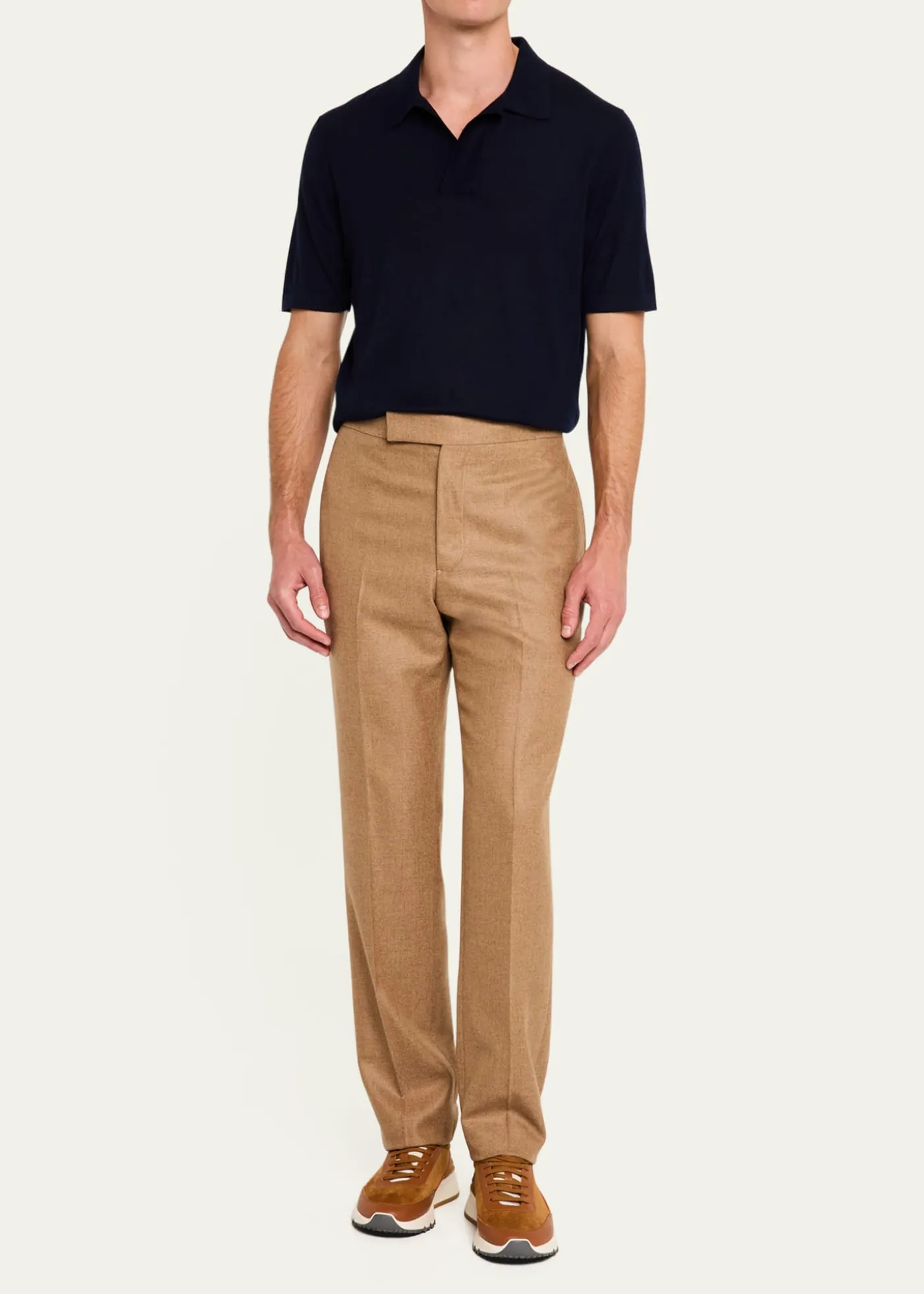 Gabriela HearstMen's Stendhal Cashmere Knit Polo Shirt