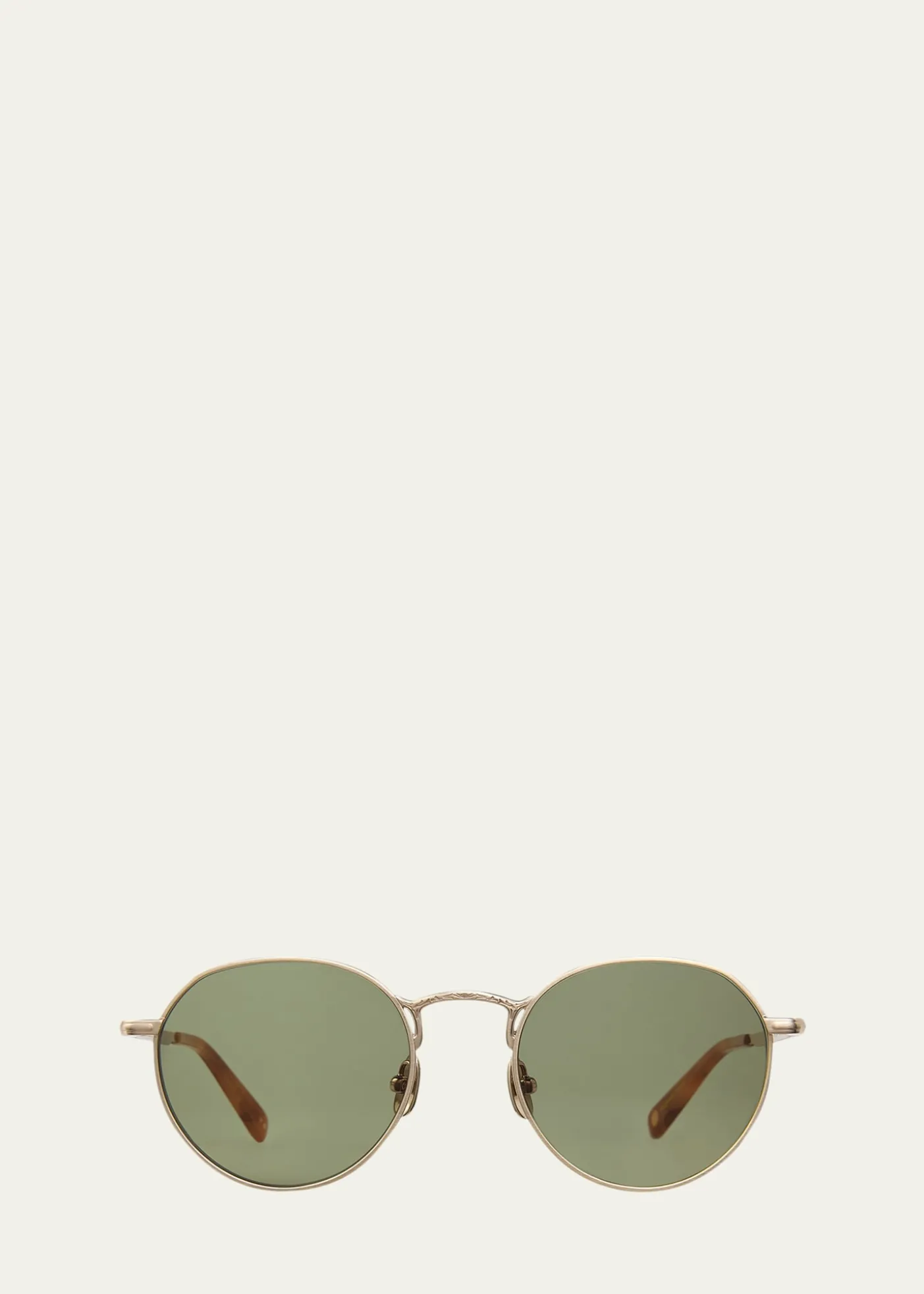 Garrett LeightMen's Ocampo Metal Round Sunglasses with Side Shields