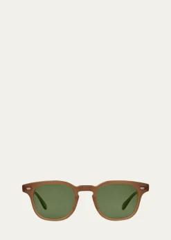 Garrett LeightMen's Sherwood Sun Acetate Square Sunglasses