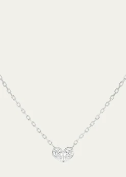 Gemella JewelsSweetheart 18K White Gold and Diamond Necklace, 16"