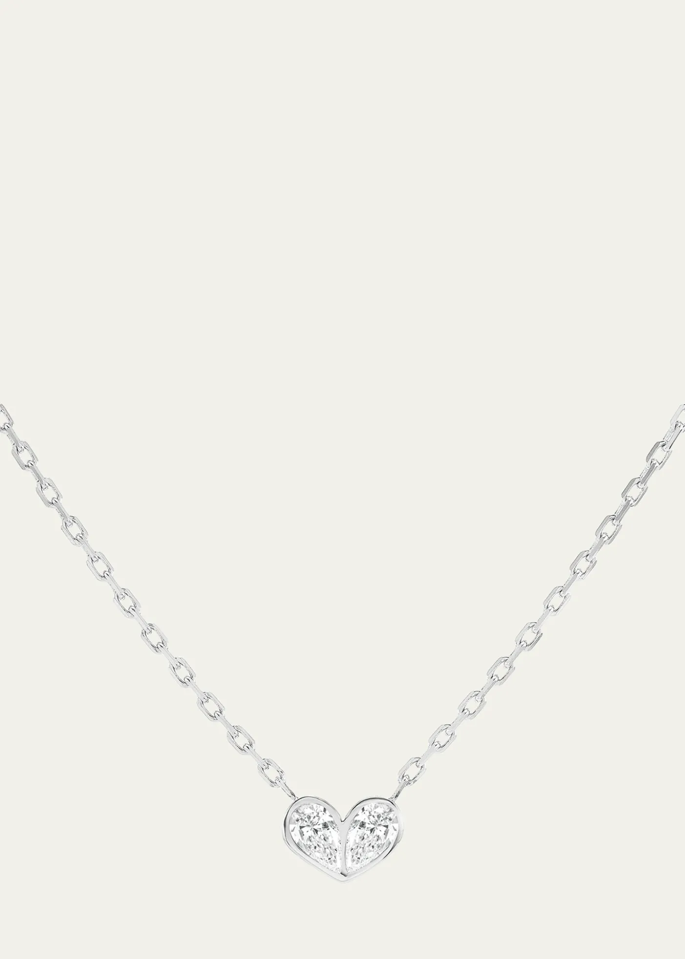 Gemella JewelsSweetheart 18K White Gold and Diamond Necklace, 16"