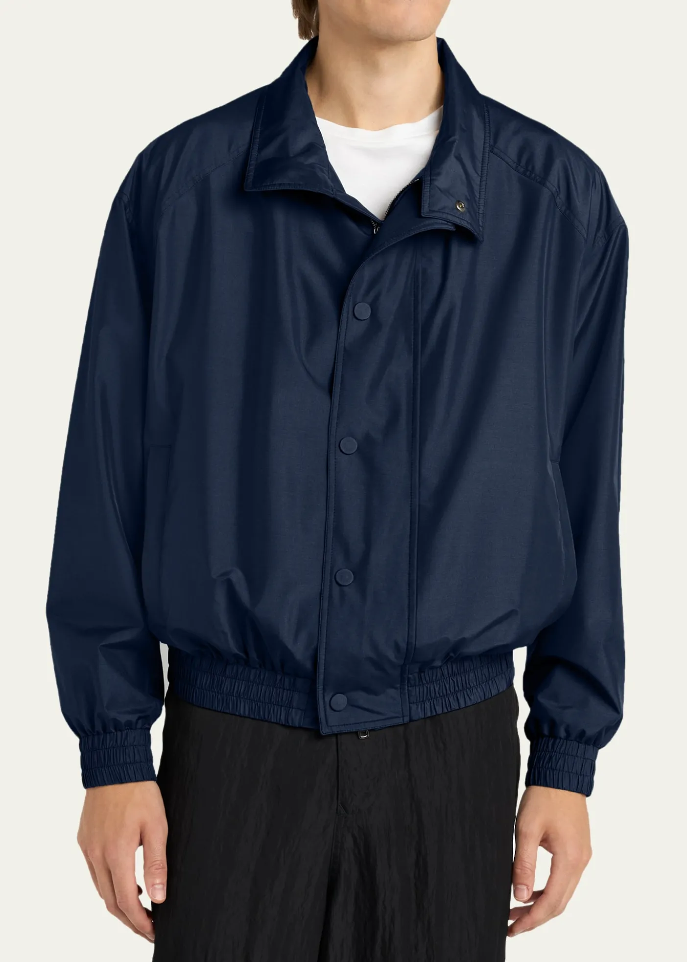 Giorgio ArmaniMen's Oversized Snap-Front Bomber Jacket