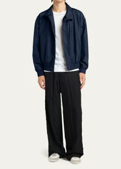 Giorgio ArmaniMen's Oversized Snap-Front Bomber Jacket