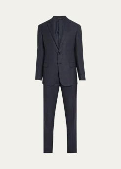 Giorgio ArmaniMen's Tonal Check Single-Breasted Suit