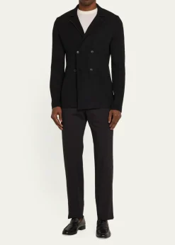 Giorgio ArmaniMen's Wool-Cashmere Rib Stitch Blazer
