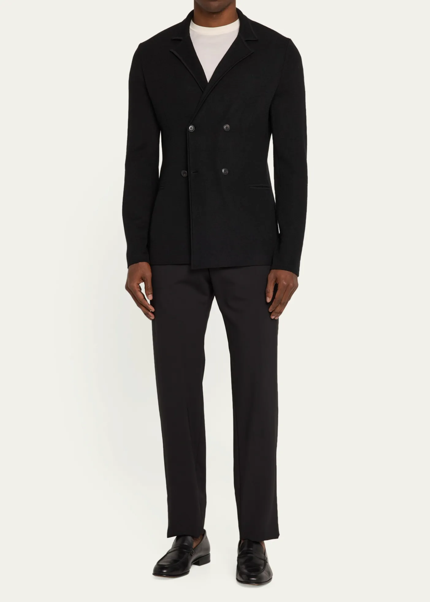 Giorgio ArmaniMen's Wool-Cashmere Rib Stitch Blazer