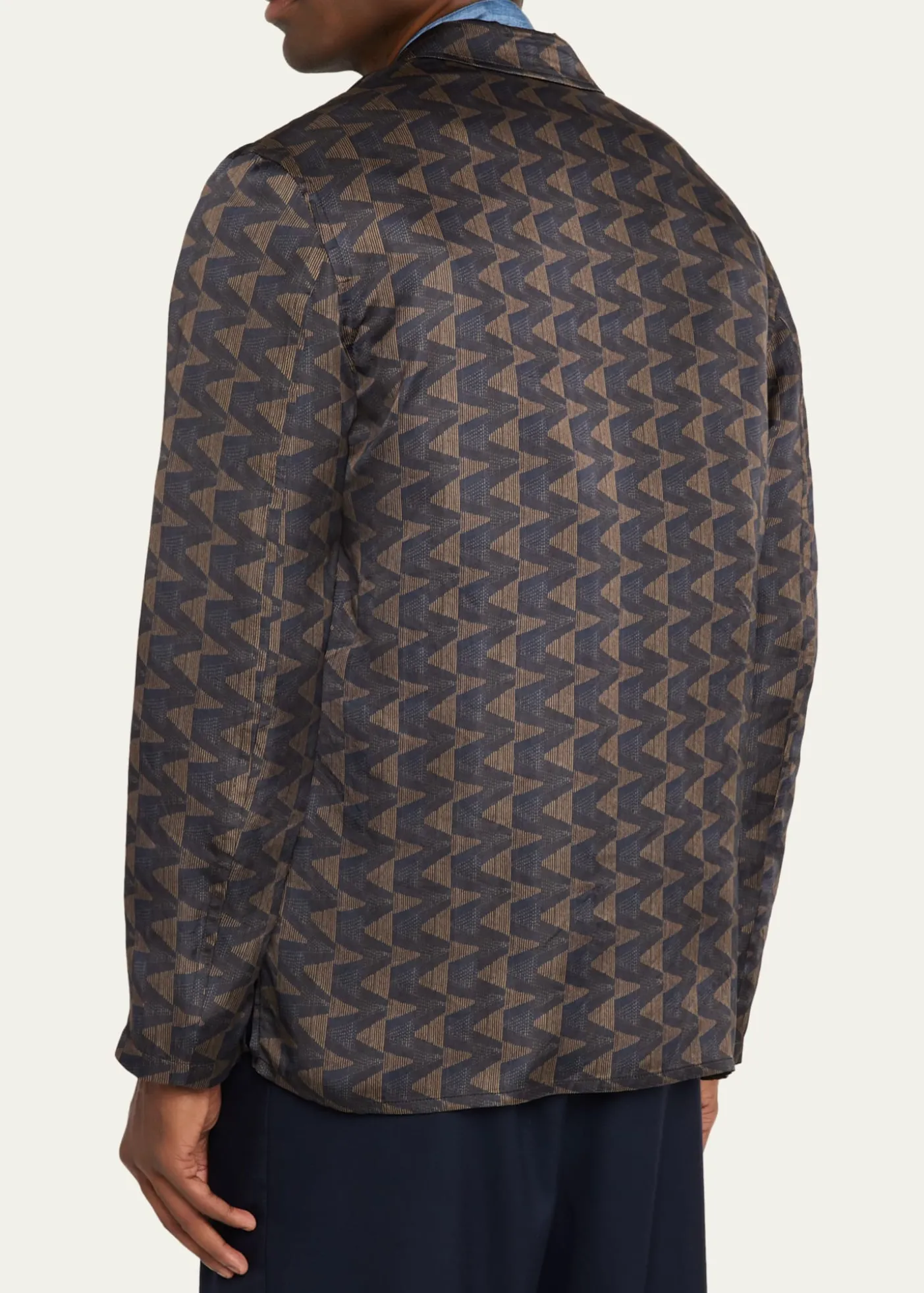 Giorgio ArmaniGeometric Single-Breasted Jacket