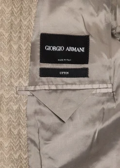 Giorgio ArmaniMen's Cashmere-Silk Deconstructed Chevron Blazer