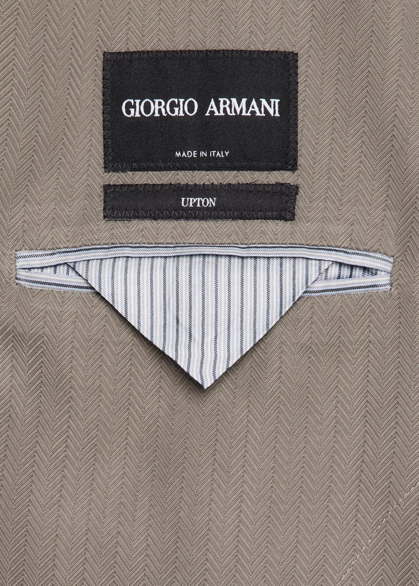 Giorgio ArmaniMen's Chevron Cupro Patch-Pocket Blazer