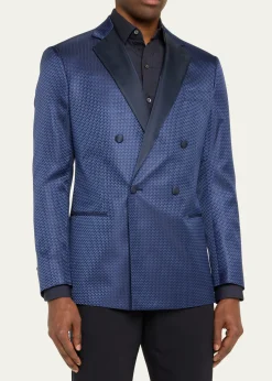 Giorgio ArmaniMen's Chevron Double-Breasted Dinner Jacket
