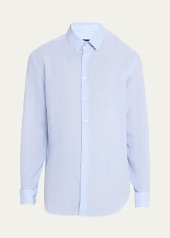 Giorgio ArmaniMen's Classic-Fit Linen Sport Shirt