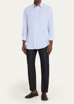 Giorgio ArmaniMen's Classic-Fit Linen Sport Shirt