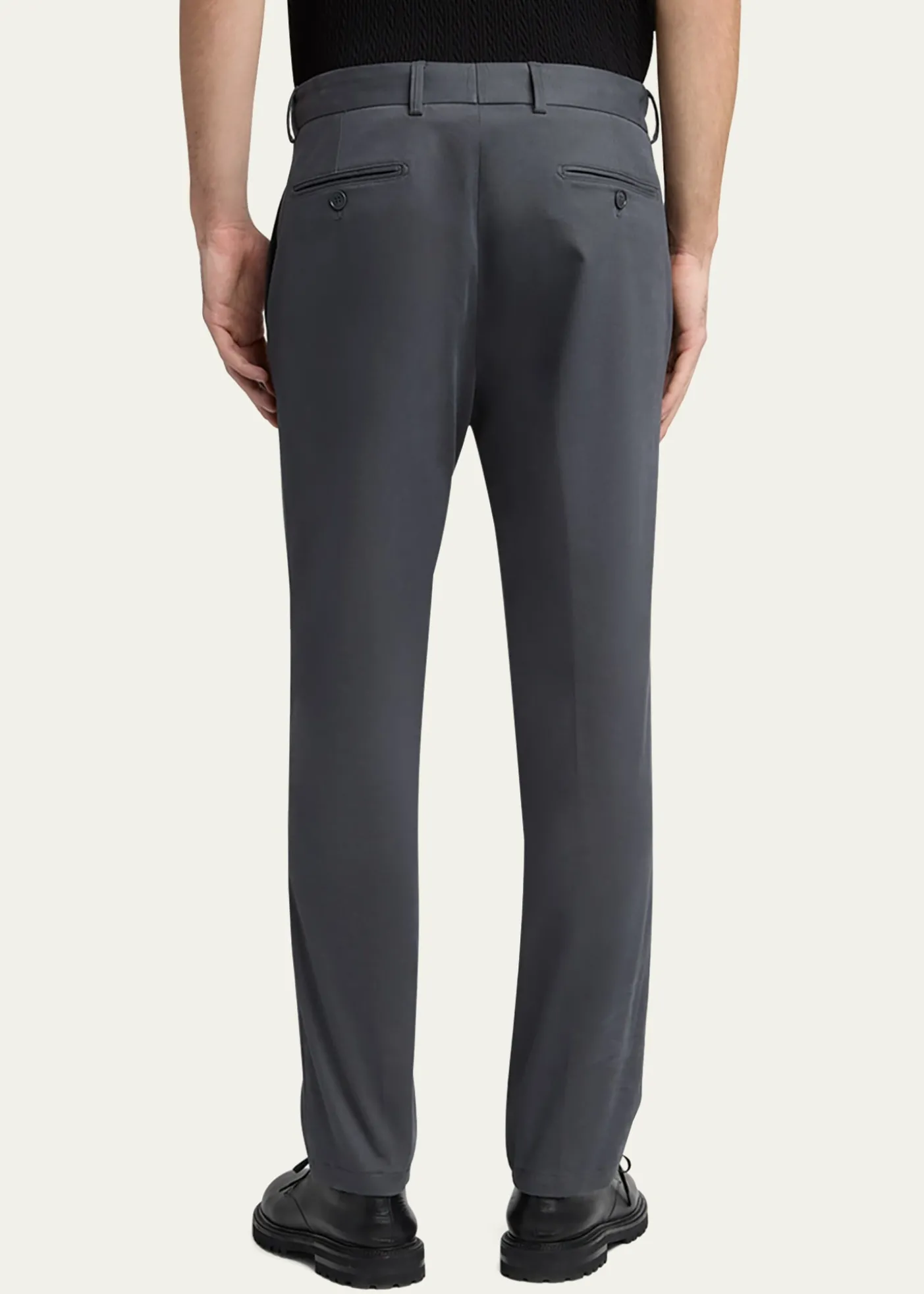 Giorgio ArmaniMen's Cotton and Cashmere Slim Flat-Front Trousers