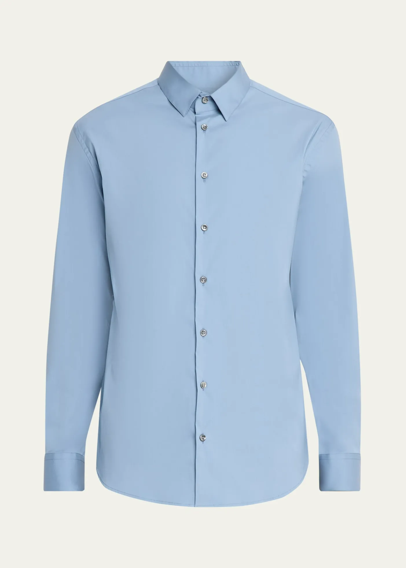 Giorgio ArmaniMen's Cotton-Blend Poplin Button-Front Shirt