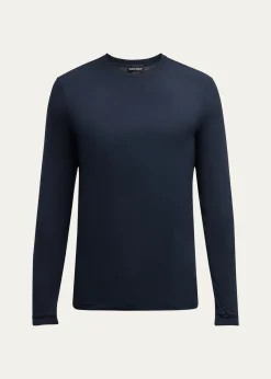 Giorgio ArmaniMen's Cotton Long-Sleeve Crewneck T-Shirt