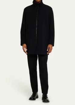 Giorgio ArmaniMen's Crepe Wool Topcoat
