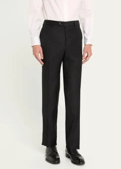 Giorgio ArmaniMen's Flat-Front Wool Trousers