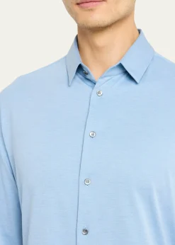 Giorgio ArmaniMen's Flex Tortona Cotton Jersey Sport Shirt