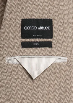 Giorgio ArmaniMen's Herringbone Cashmere and Wool Sport Coat