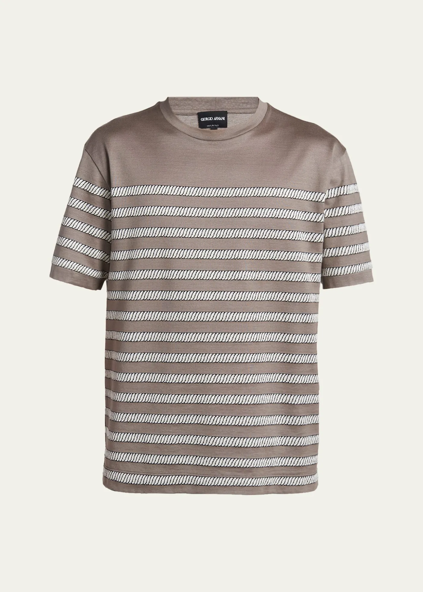 Giorgio ArmaniMen's Jersey Stripe Crewneck T-Shirt