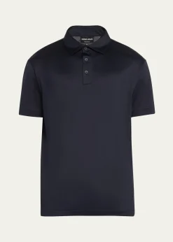 Giorgio ArmaniMen's Luxe Jersey Polo Shirt