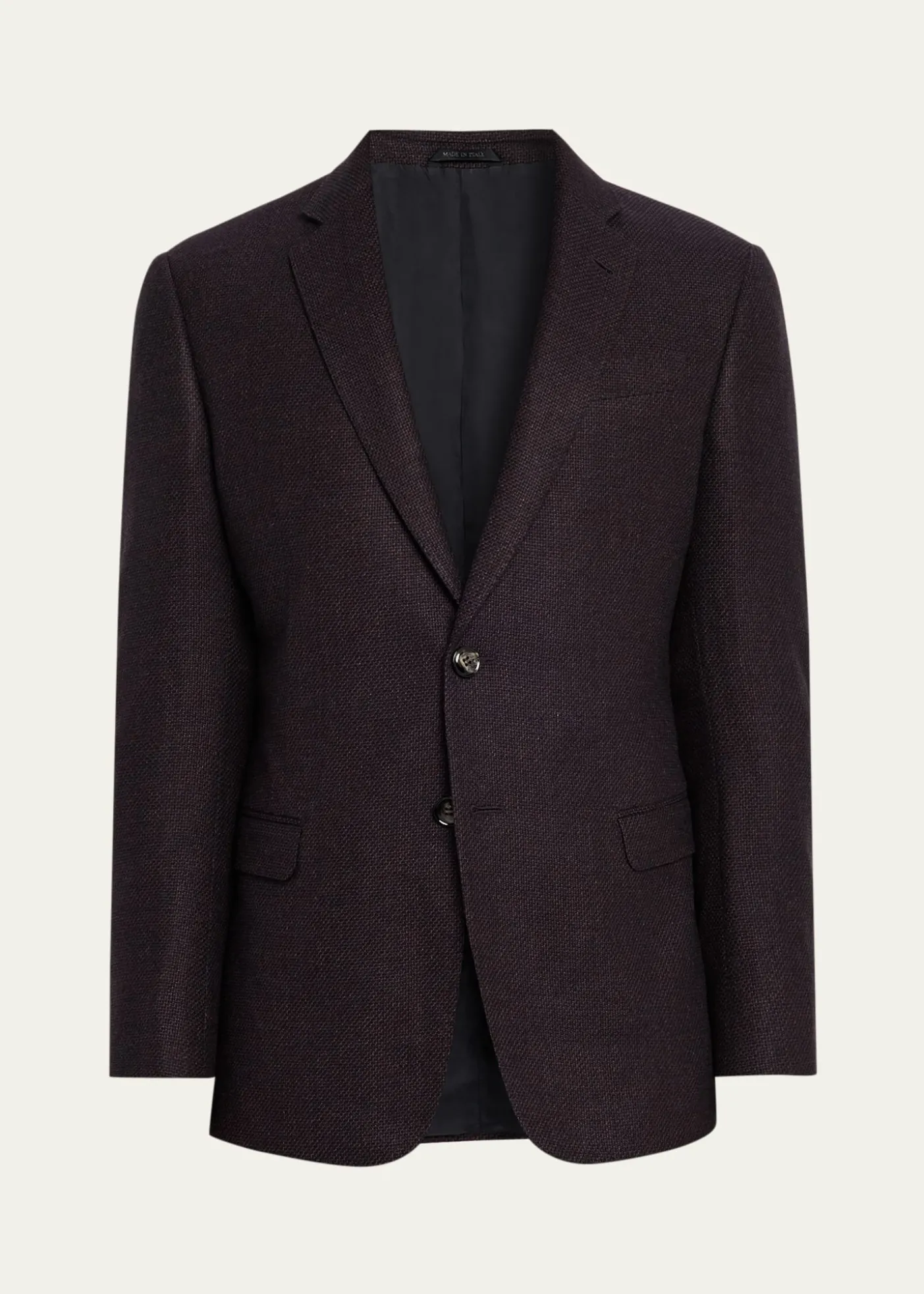 Giorgio ArmaniMen's Micro Grid Textured Blend Sport Coat