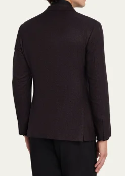 Giorgio ArmaniMen's Micro Grid Textured Blend Sport Coat