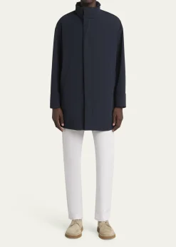 Giorgio ArmaniMen's Nylon Stretch Caban Coat