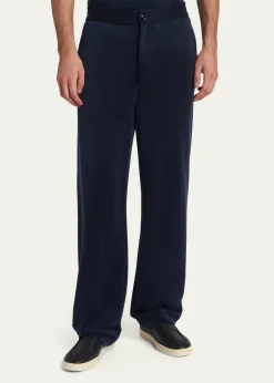 Giorgio ArmaniMen's Relaxed-Fit Cupro Trousers