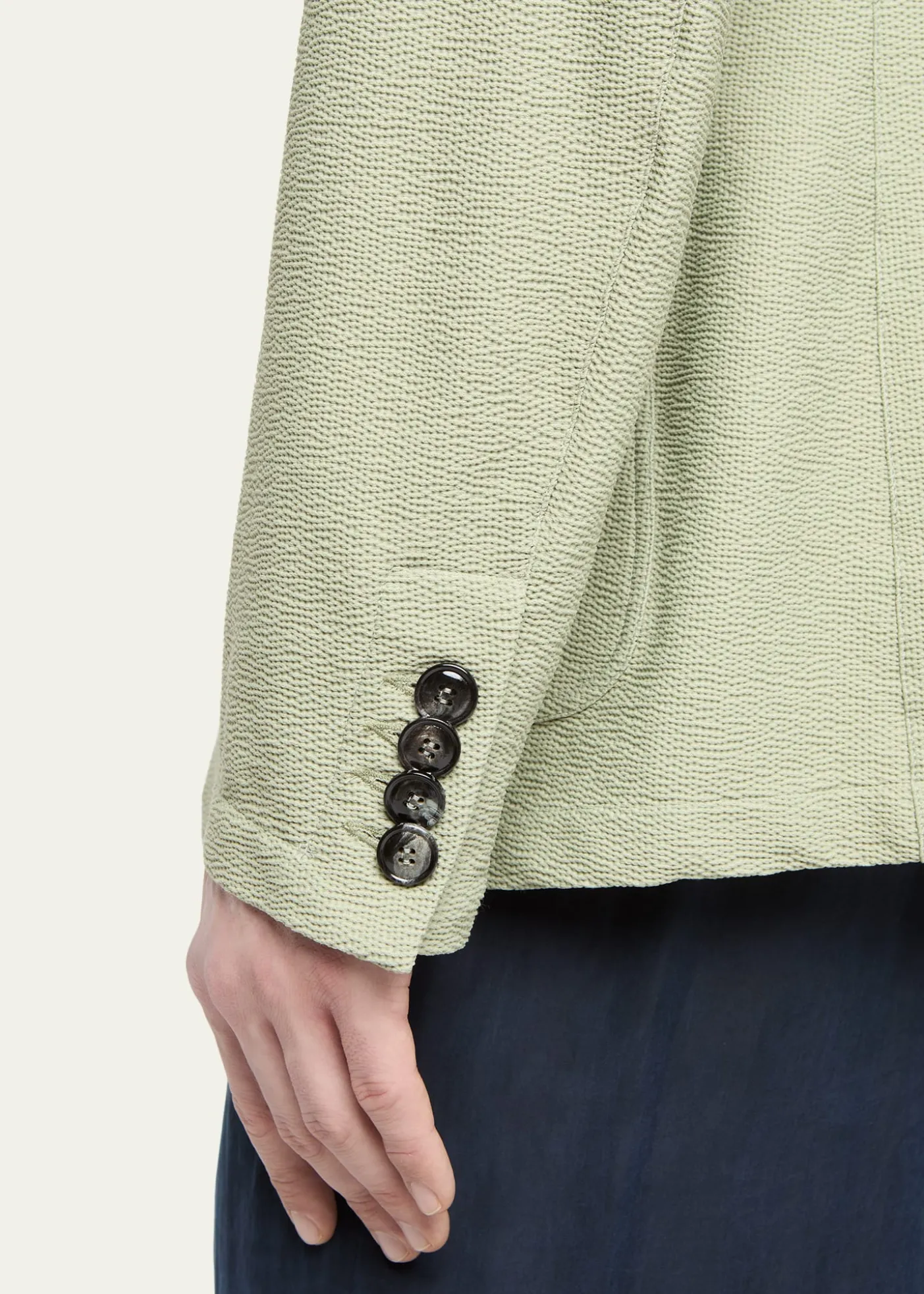 Giorgio ArmaniMen's Seersucker Patch-Pocket Blazer