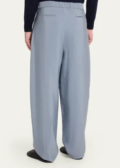 Giorgio ArmaniMen's Silk Wide-Leg Trousers