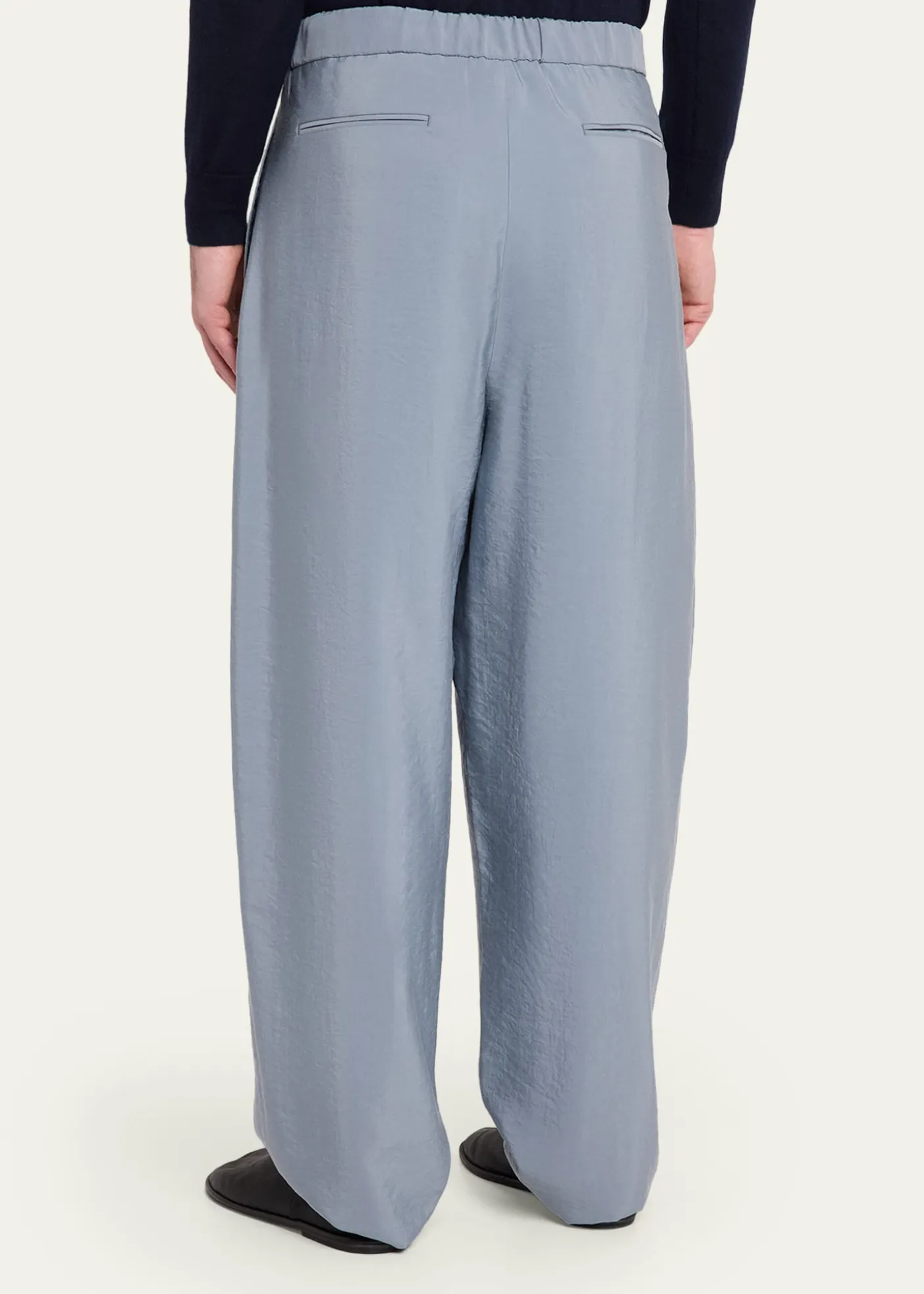 Giorgio ArmaniMen's Silk Wide-Leg Trousers