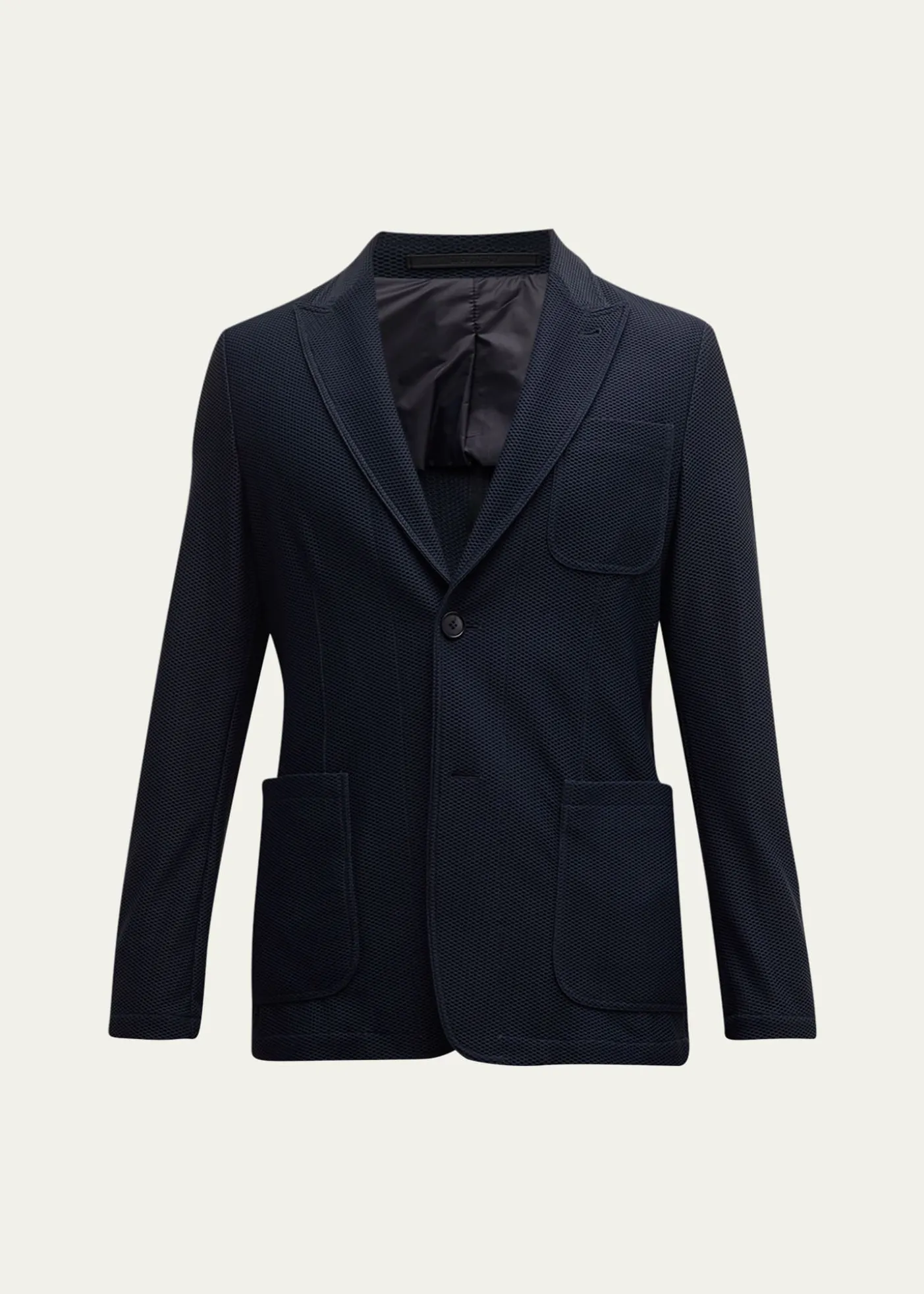 Giorgio ArmaniMen's Single-Breasted Rice Stitch Sport Coat