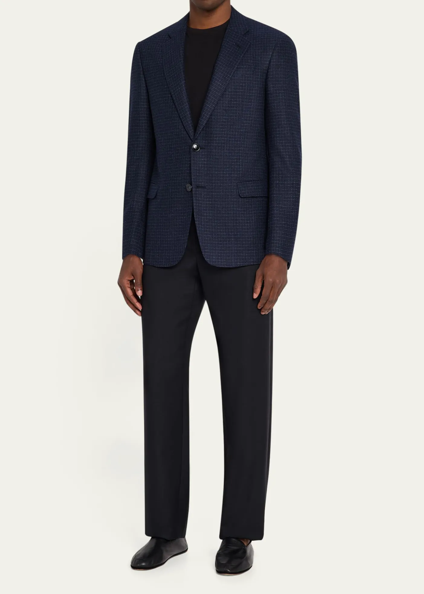 Giorgio ArmaniMen's Soft Line Check Single-Breasted Sport Coat