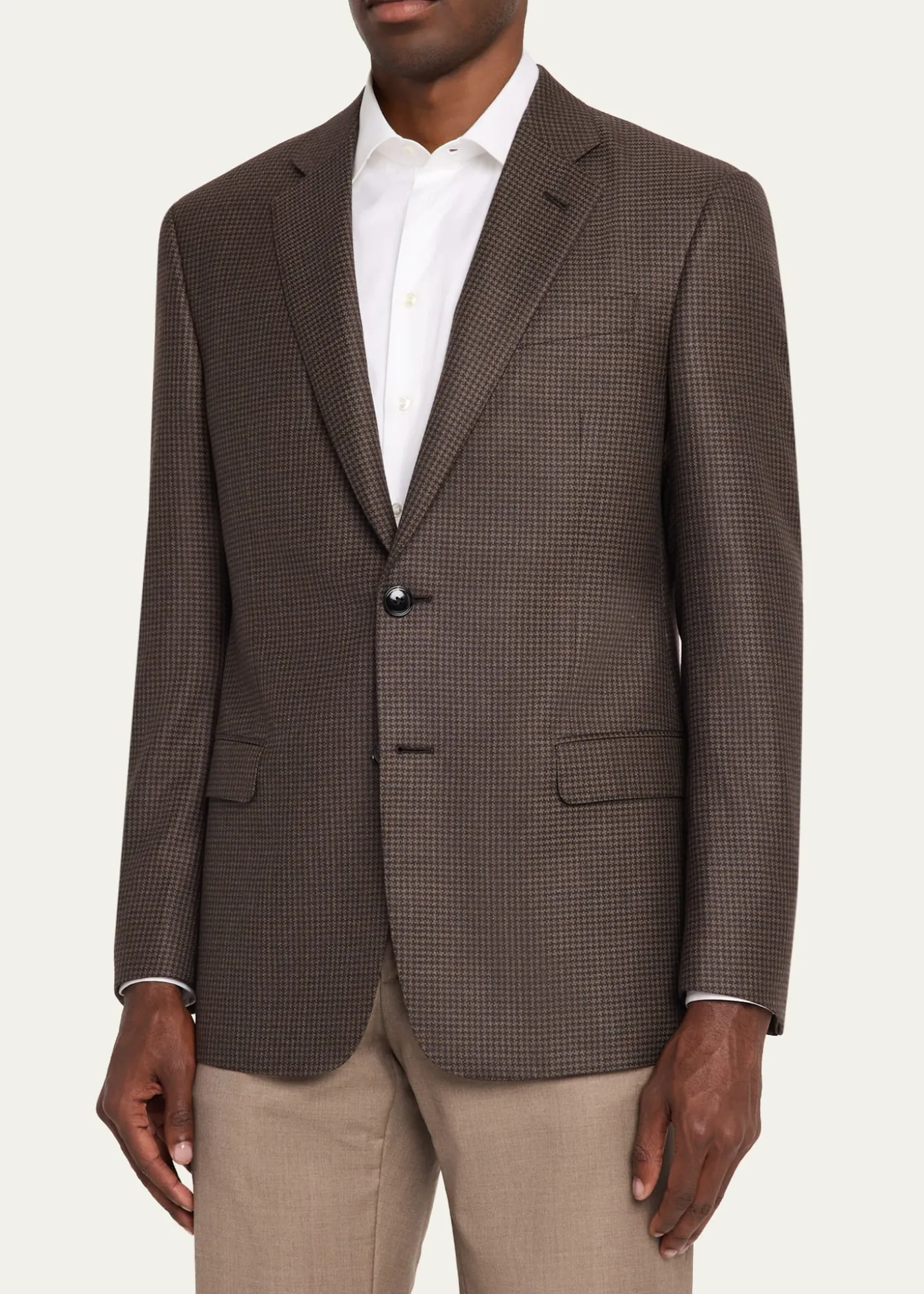 Giorgio ArmaniMen's Soft Line Houndstooth Single-Breasted Sport Coat
