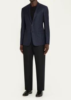 Giorgio ArmaniMen's Soft Prince of Wales Single-Breasted Sport Coat