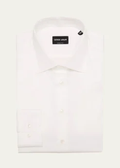 Giorgio ArmaniMen's Solid Cotton Dress Shirt