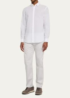 Giorgio ArmaniMen's Solid Seersucker Sport Shirt