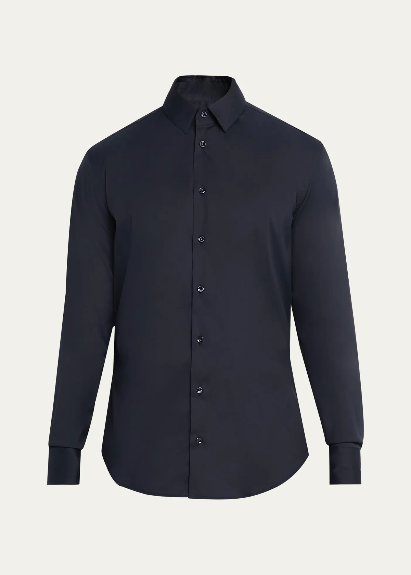 Giorgio ArmaniMen's Solid Stretch Poplin Sport Shirt