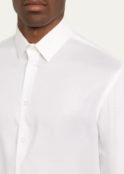 Giorgio ArmaniMen's Solid Tencel Sport Shirt
