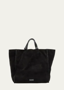 Giorgio ArmaniMen's Split Leather Tote Bag