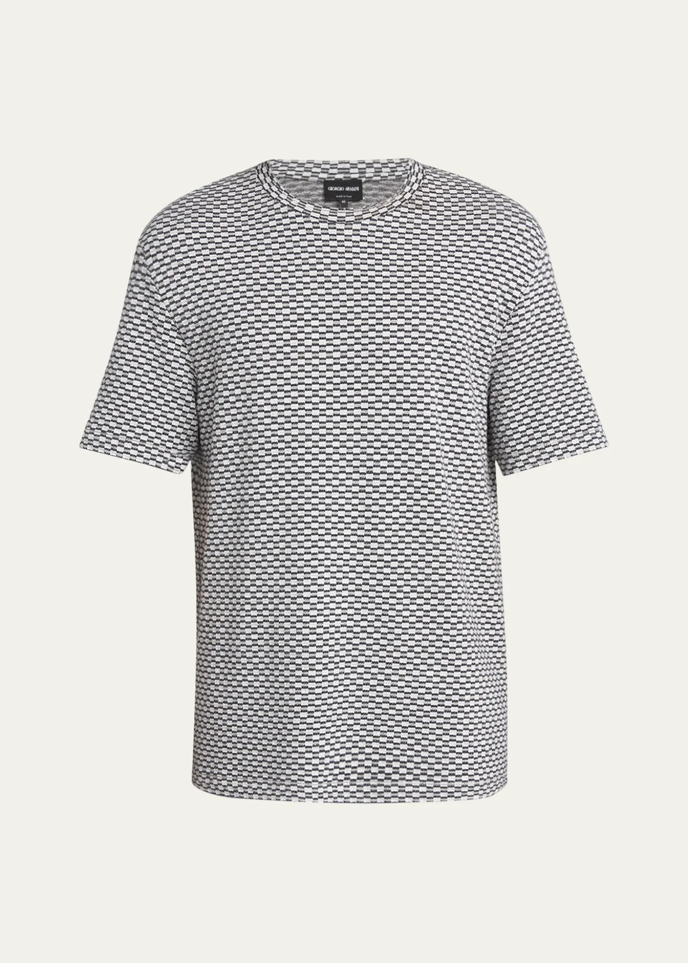 Giorgio ArmaniMen's Square Jersey Jacquard T-Shirt
