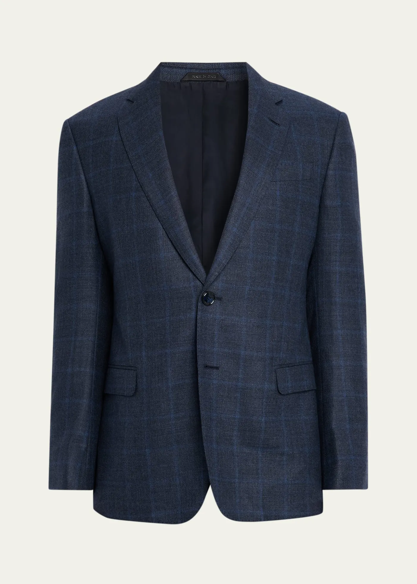Giorgio ArmaniMen's Subtle Grid Wool Blend Sport Coat