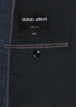 Giorgio ArmaniMen's Subtle Grid Wool Blend Sport Coat